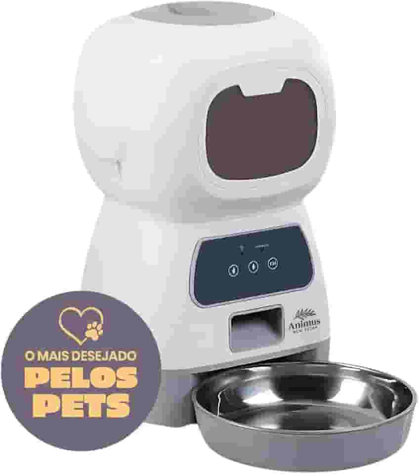 Alimentador Automático Smart Cães Gatos Pets Programável Animus