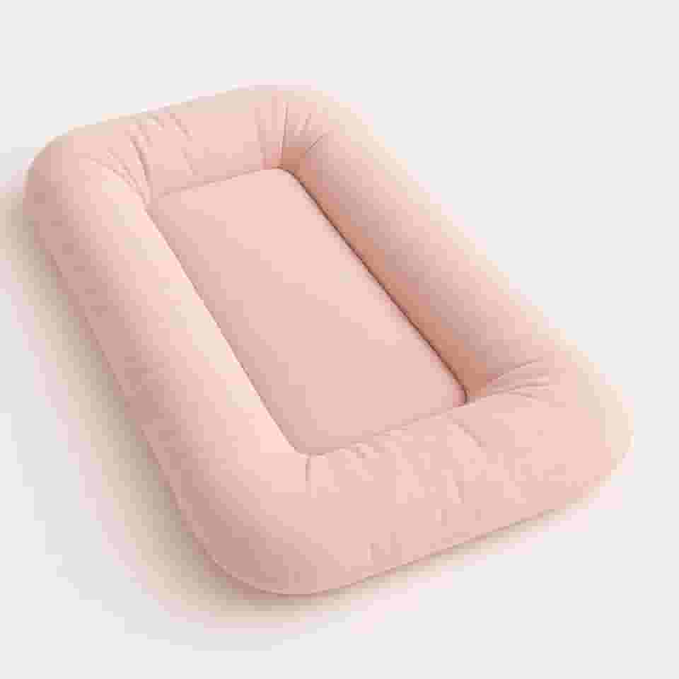 Ninho Casulinho 100% Algodão Extra Macio Recém Nascido Bebê (Rose)