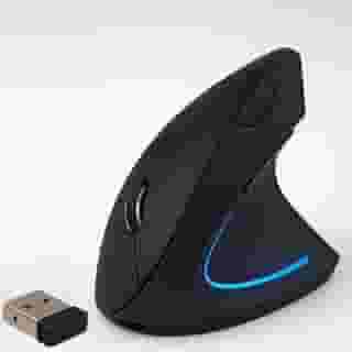 Mouse Vertical Ergonômico Sem Fio Recarregável RGB DPI Ajustável USB 2.4G Compatível com Windows Mac Redução deTensão no Pulso