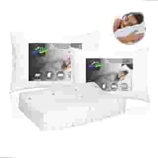 Travesseiro Cervical Magnetico Ortopedico Pillow Anti Ronco Cor Branco