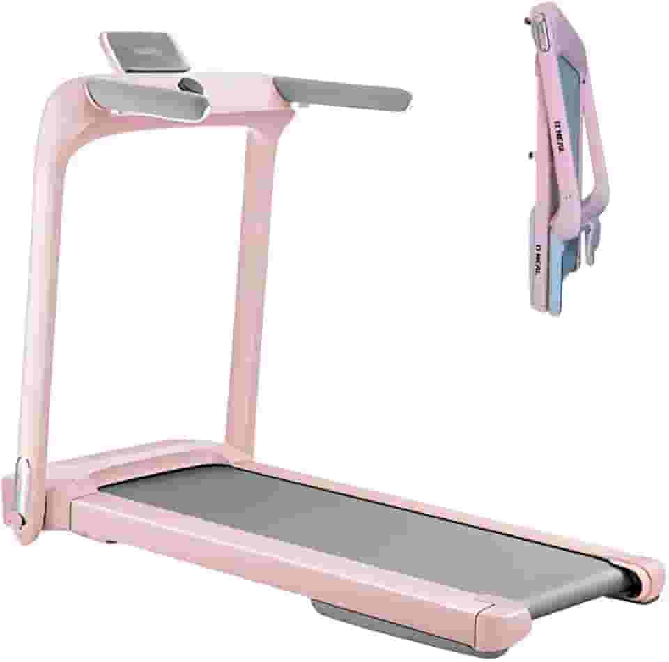 Esteira Elétrica Dobrável Rosa com Bluetooth, Motor 2.0hp, Até 15km/h, Inclinação Manual – Residencial, Até 100kg