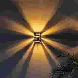 Arandela Massuia Frisada Parede Muro Externa e Interna Preta