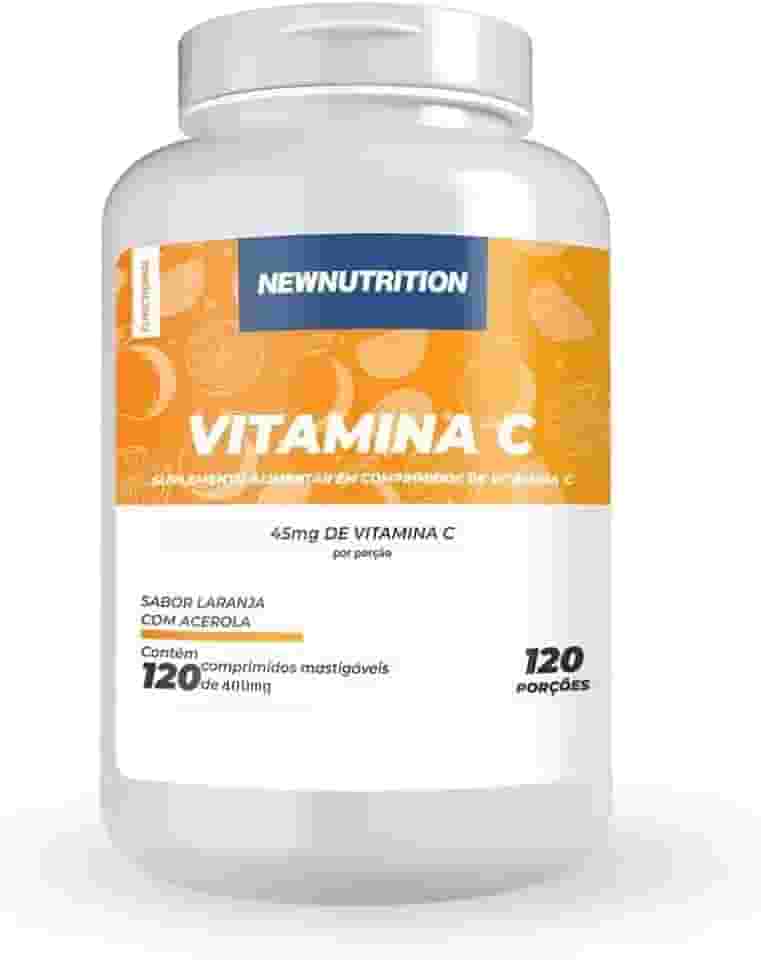 Newnutrition Vitamina C - 120 Comprimidos Mastigáveis Laranja Com Acerola - Newnutrition