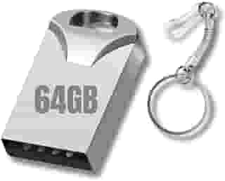 Pen Drive 64Gb Mini Com Chaveiro Para Armazenamento de Fotos, Videos e Arquivos