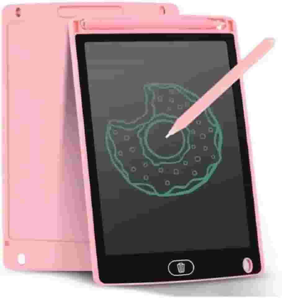 Lousa Mágica Infantil Digital 8,5 Polegadas LCD Mais Caneta de Desenho Tablet Escrita Colorida (Rosa)