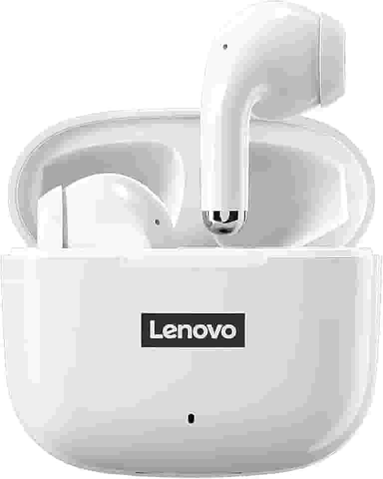 Lenovo Fones de ouvido LP40 Pro Bluetooth 5.1 Earbuds sem fio 20Hrs de tempo de jogo Fones de ouvido com gancho de ouvido à prova d'água com microfone