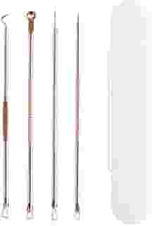 Ferramentas profissionais removedoras de cravos, ROMÂNICO BEAR 8 em 4 Conjunto de ferramentas extrator de comedão espinhas para acne, manchas, espinhas, remoção de espinhas para o