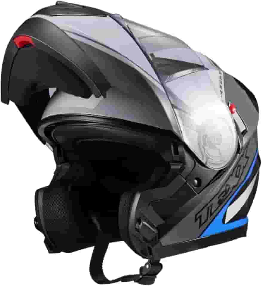 Capacete Texx Escamot Gladiator V3 Makan Cinza Azul 58