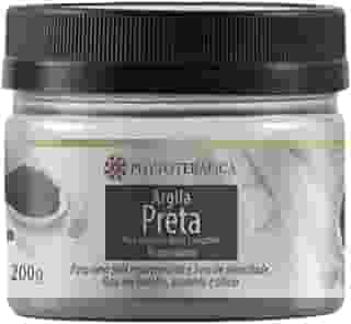 PHYTOTERAPICA - Argila Preta - Aromaterapia - Máscara facial e corporal - Para pele rejuvenescida e livre de oleosidade - Auxilia no clareamento de manchas e diminui rugas e linhas de expressão - 200g