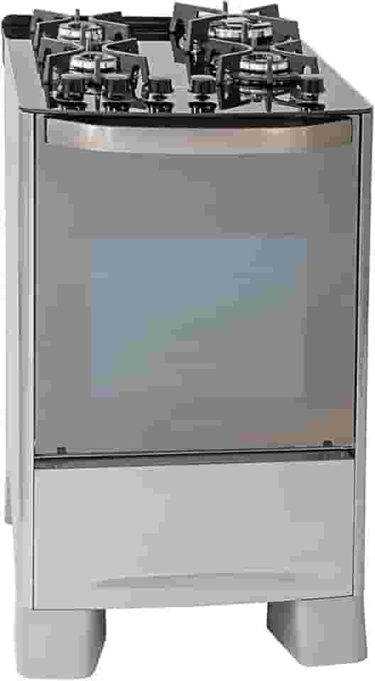 SUGGAR FOGÃO MASTER GRILL PRATA MESA DE VIDRO 4 BOCAS TRIPLA CHAMA GRILL 220V TREMPE FERRO FUNDIDO ACENDIMENTO SUPERAUTOMÁTICO FGVMTG412PRIX