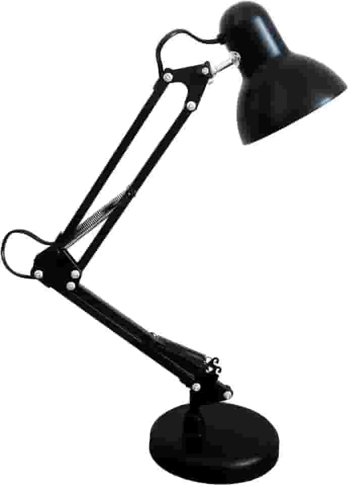LUMINÁRIA DE MESA ARTICULÁVEL, COM BASE, 30W, IP20, E27, PRETO