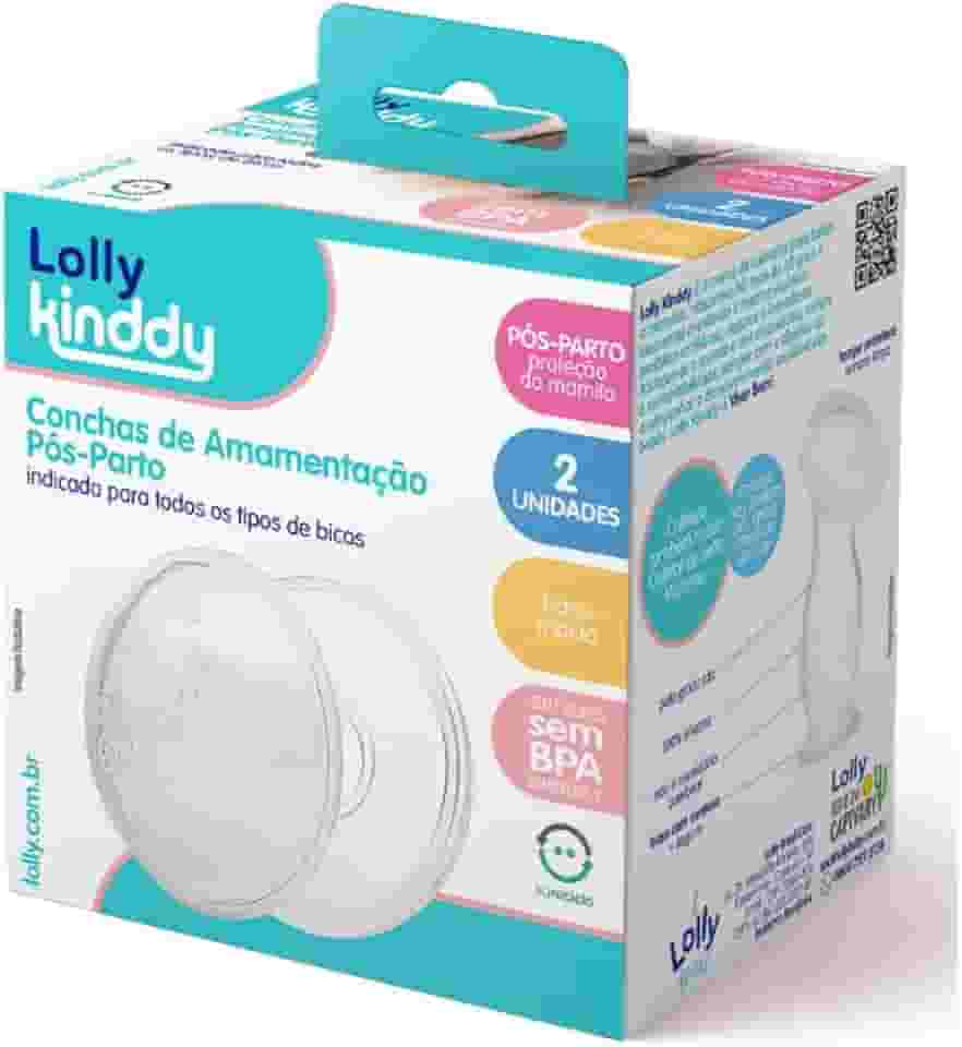 Lolly Concha Amamentação Pos-Parto Transparente 2 Unidades
