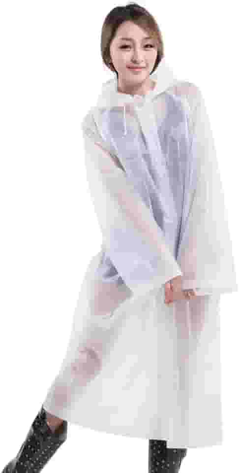 Capa de chuva EVA impermeável reutilizável ao ar livre em acampamento para viagem com capuz capa de chuva Poncho para homens e mulheres