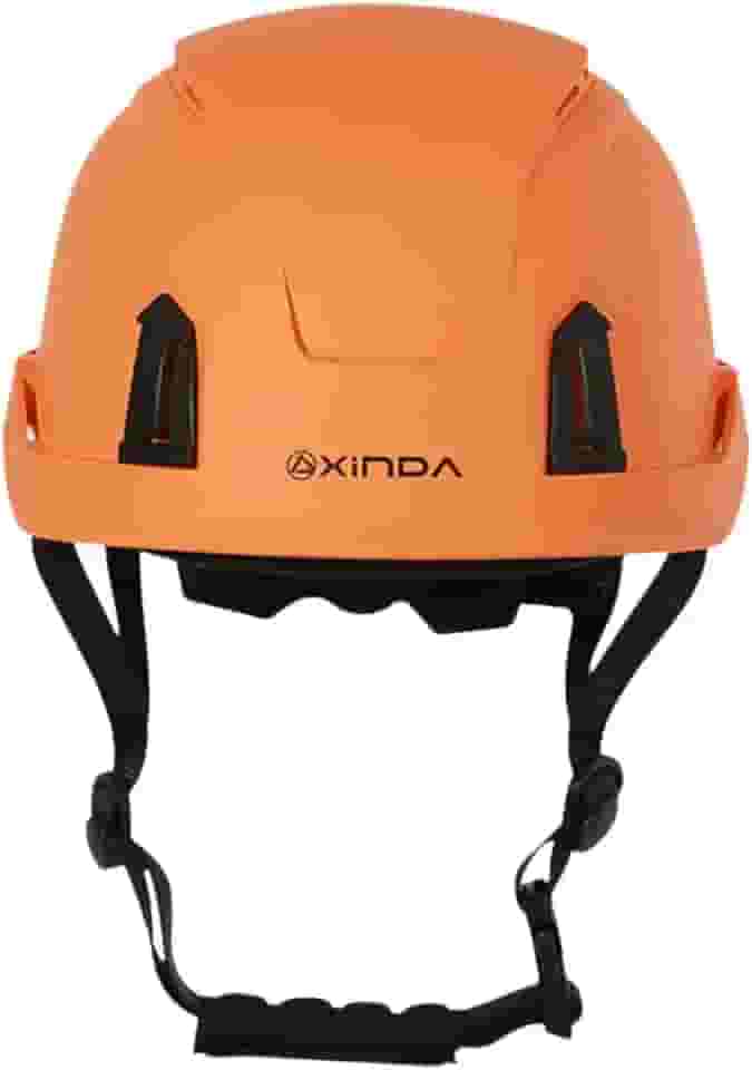 Milageto Capacete de construção Capacete de escalada Ventilação Capacete rígido ajustável Capacete de montanhismo para trabalho ao ar livre Espeleologia