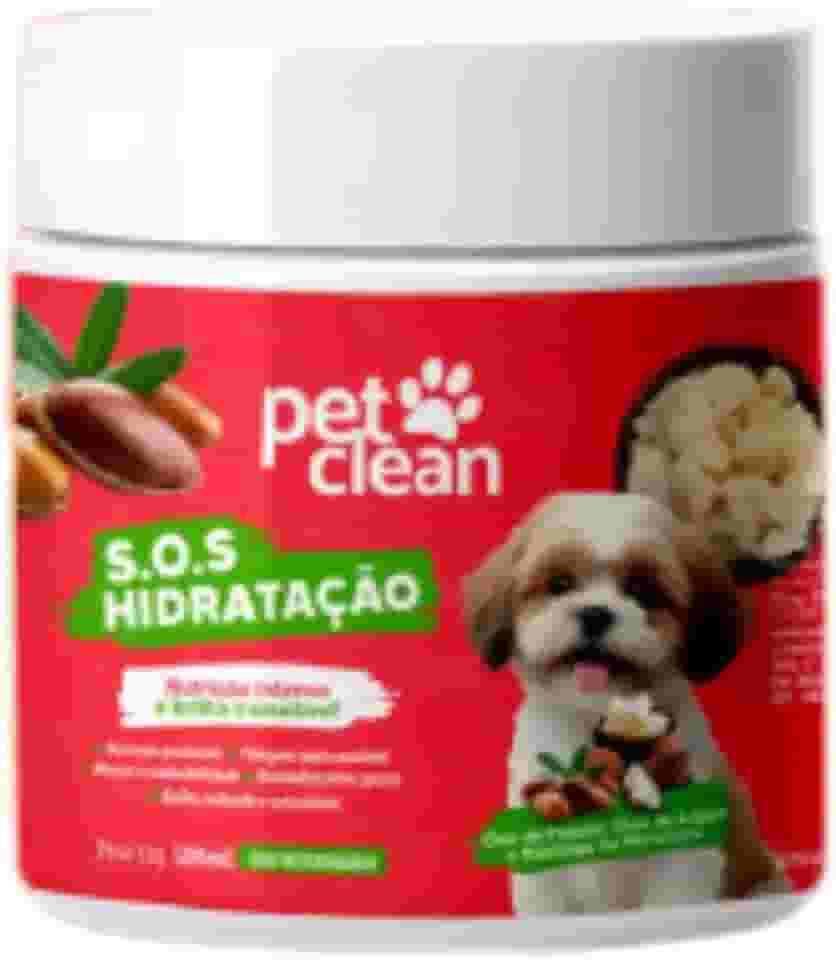 Pet Clean Máscara Hidratação S.O.S Tratamento Cães & Gatos | Cronograma Hidratação, Nutrição, Restauração Profunda Pelos (Nutrição intensa - Vermelha)
