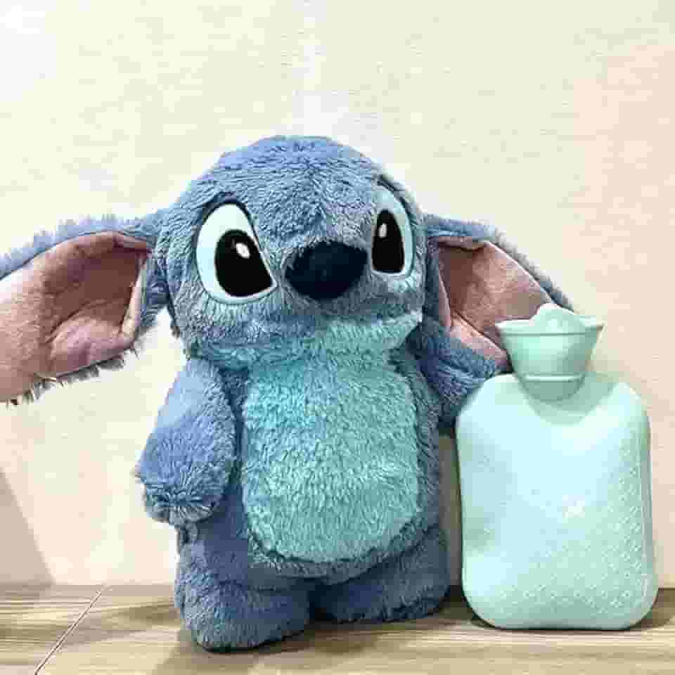 Islaa Store Bolsa Térmica Quente Frio Dor para Cólicas Stitch - Pelúcia - 30 cm de altura - Alívio imediato de cólicas - Bolsa térmica - Macio - Ótimo presente