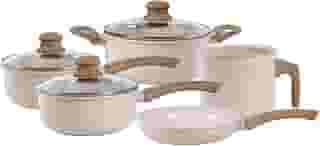 Jogo de Panelas de Alumínio Revestimento Cerâmico com Antiaderente Ecoglide Tuut Vanilla 5 peças