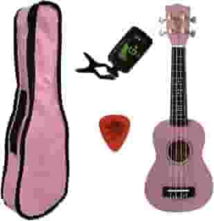 Ukulele Rosa Seven Soprano Suk-07 PI C/Capa e Afinador