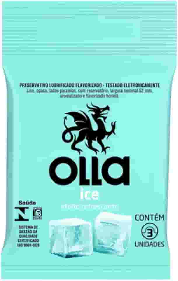 Olla Preservativo Camisinha Ice - 3 Unidades
