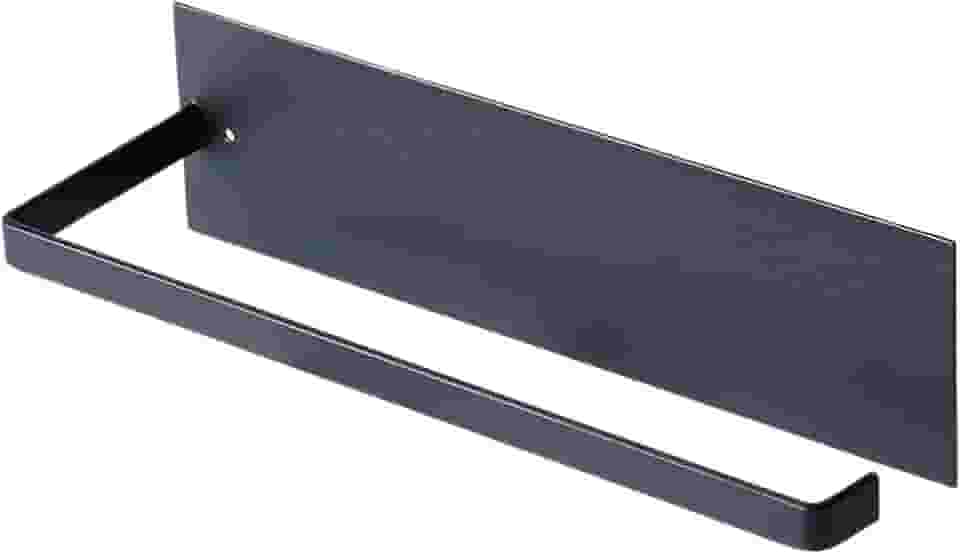 Porta Papel Toalha Multiuso Suporte Rolo e Toalha para Cozinha Banheiro Prático Facil de instalar (preto)