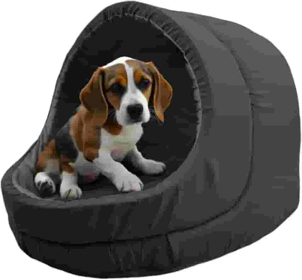 Cama Pet Iglu Raça Grande para Cachorro e Gato com Almofada (Preto)