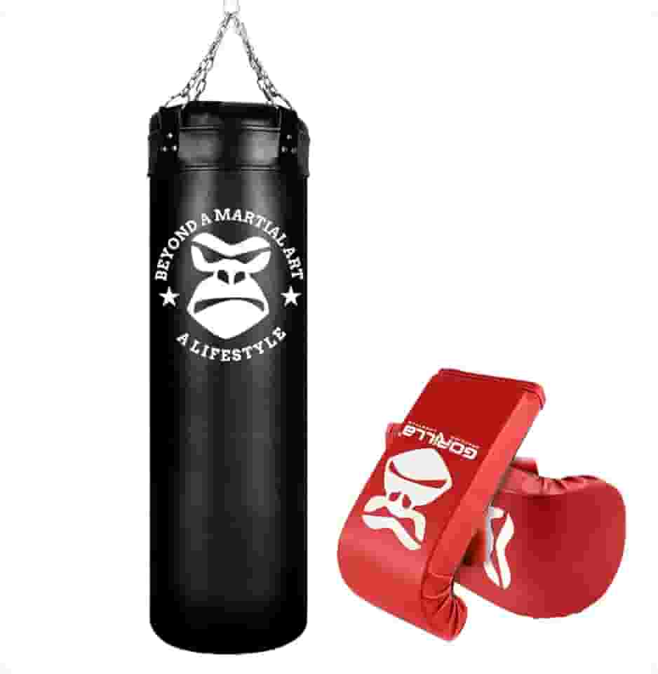 Saco De Pancada Profissional 120 cm + Luva Bate-Saco Gorilla