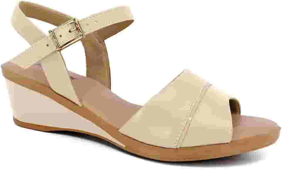 Sandália Feminina Anabela Vanilla Usaflex MM0903