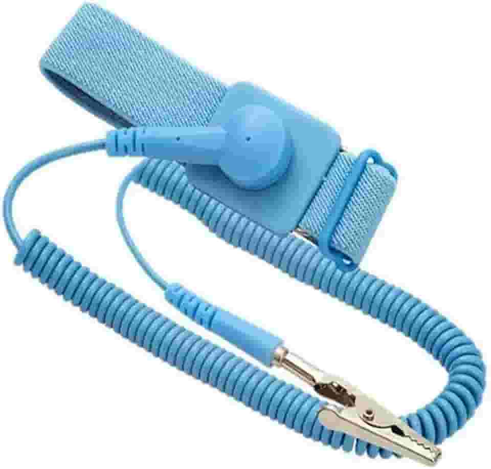 Pulseira Antiestatica Com Cabo E Plug Banana + Garra Jacaré