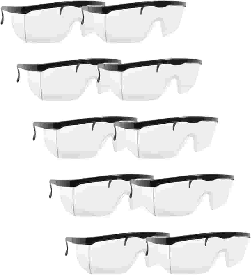 Kit 10 Óculos De Proteção Epi Segurança Rj REFORÇADO Incolor