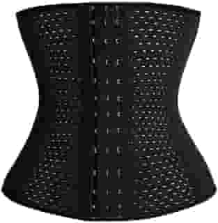 Cinta Modeladora Furadinha Redutora De Medidas Seca Barriga Tamanhos Elástica Compressão Abdominal Cintura Feminina Com 4 Níveis De Ajuste Academia Fitness (Nude, Pequeno, Cinta Modeladora)