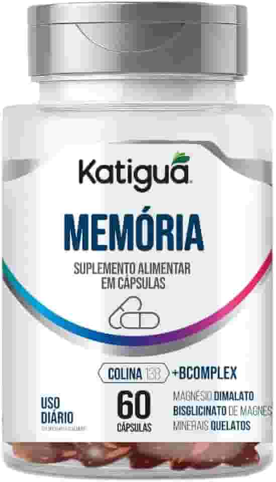 Memória, Dimagnezio Malato/Bisglicinato de Magnésio & Vitaminas do Complexo B, Sem sabor, Katiguá, 60 Cápsulas Soft Gel • 30 doses, Prata