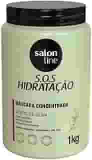 Salon Line, Máscara Capilar, SOS Hidratação, Azeite de Oliva, Vegana - Cabelos Cacheados e Crespos, 1 Kg