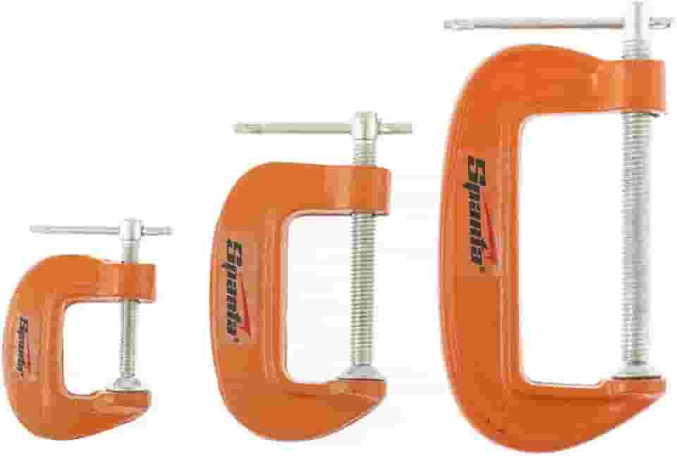 Sparta Jogo De Grampos Tipo C 25-50 - 75 Mm No. 1 2 E 3 Pol.