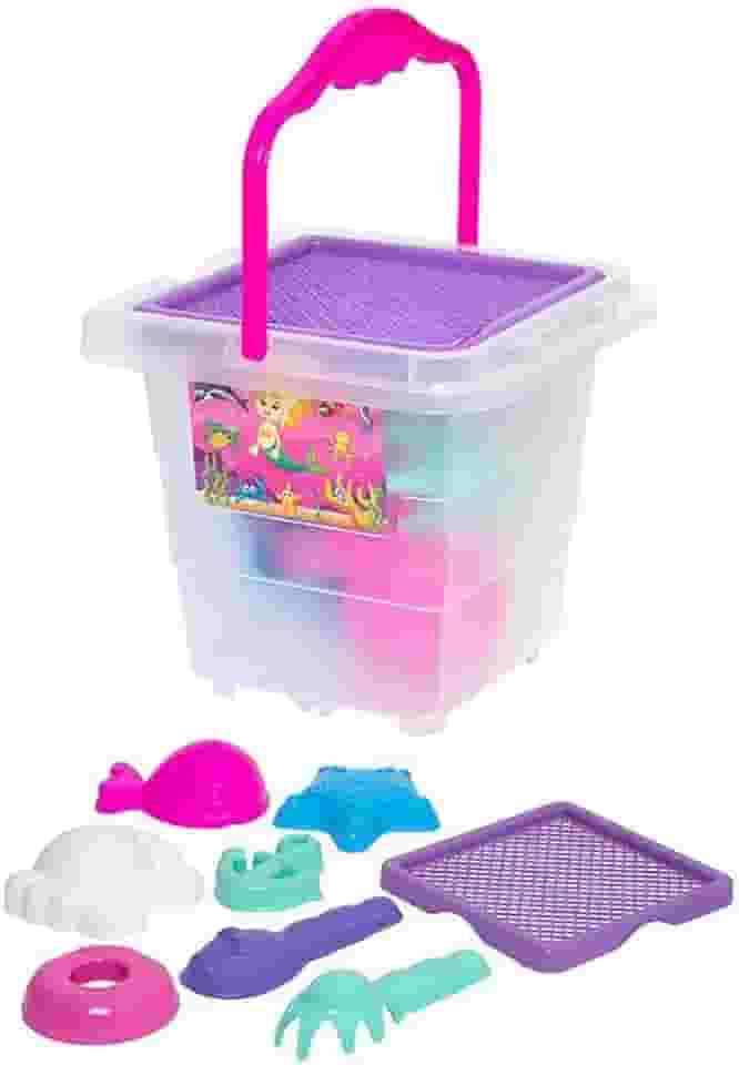 Baldinho de Praia Menina com Moldes e Pa Merco Toys
