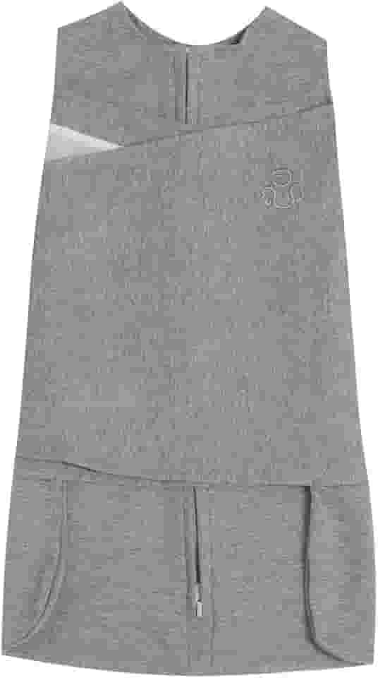 Saco de Dormir Swaddle em Algodão Egípcio Mescla Tamanho:P - 3 a 6 meses;Cor:Cinza