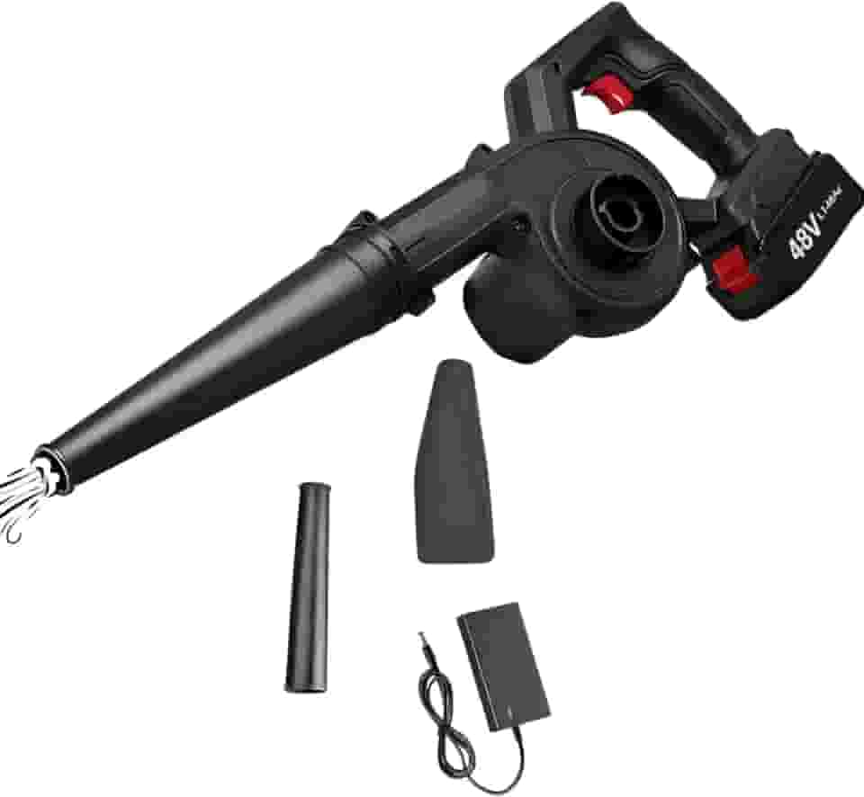 Soprador e Aspirador Eletrico Folhas Portátil Bateria Recarregável 48v sem Fio Mini soprador de ar, kit completo - CLICK FACIL