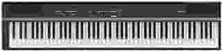 YAMAHA Piano digital de ação ponderada com 88 teclas P125 com fonte de alimentação e pedal de sustentação, preto
