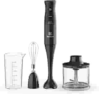 Mixer Misturador Multiuso Electrolux 3 em 1 400W 2 velocidades 3 acessórios mini processador capacidade resistente temperatura 600ml livre BPA EIB10 preto 220v