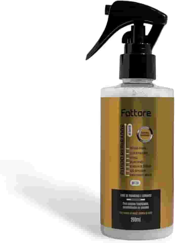 Fluido Reparador Fattore 200ml – pH 3,0 – Com Vinagre de Maçã e Extrato de Gérmen de Trigo – Proteção Térmica, Antifrizz, Selagem de Cutículas e Brilho Intenso – Reparação Profunda para Cabelos Fragilizados – Sem Enxágue