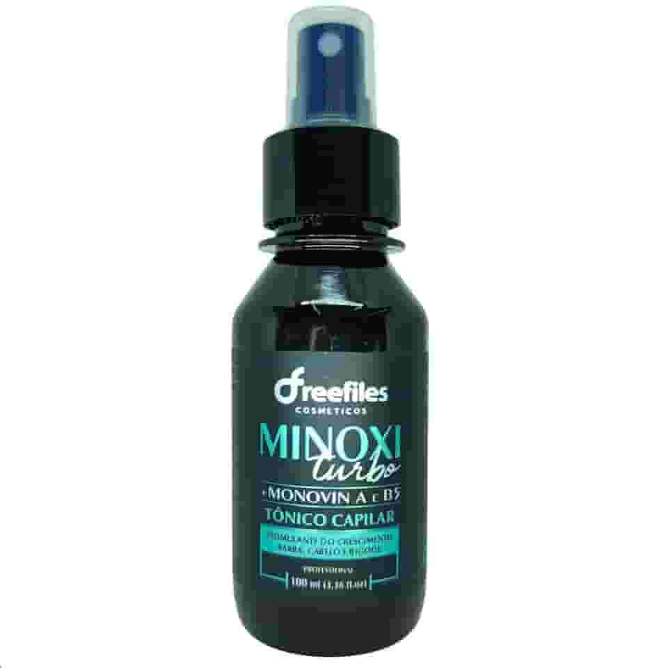 Freefiles Minoxi Turbo 100ml Tônico Capilar Tratamento Antiqueda Homens e Mulheres Crescimento Cabelo Barba e Bigode