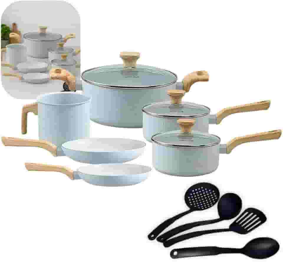 Jogo De Panelas Pratic Cook Grafite Indução Mimo Style Cerâmica 10 Peças