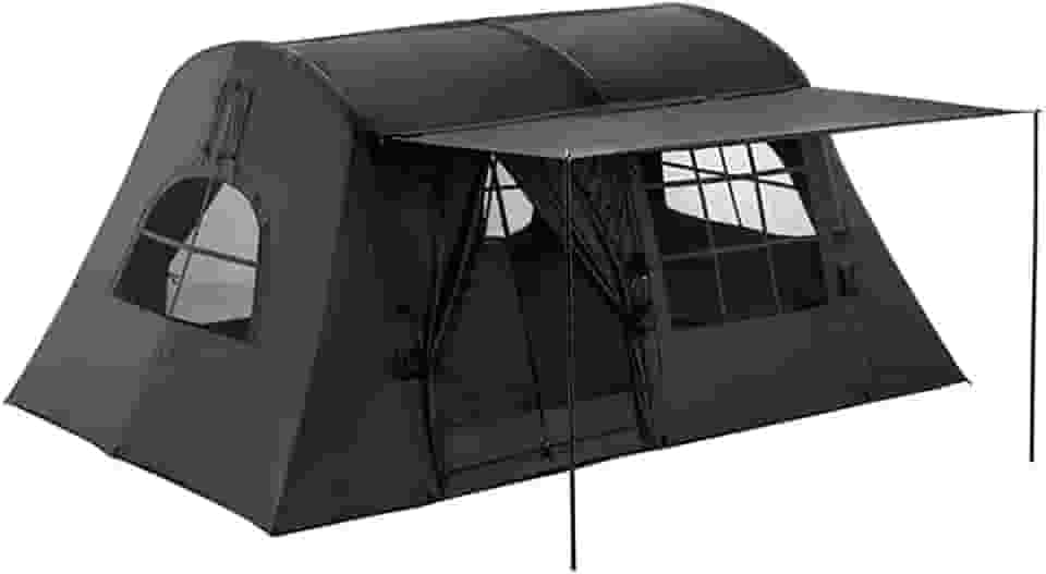 MIIKHI Barraca inflável para ambientes externos, abrigo, acampamento, cabine, preta, adequada para 2 a 4 pessoas, excelente proteção contra chuva, fogão configurável