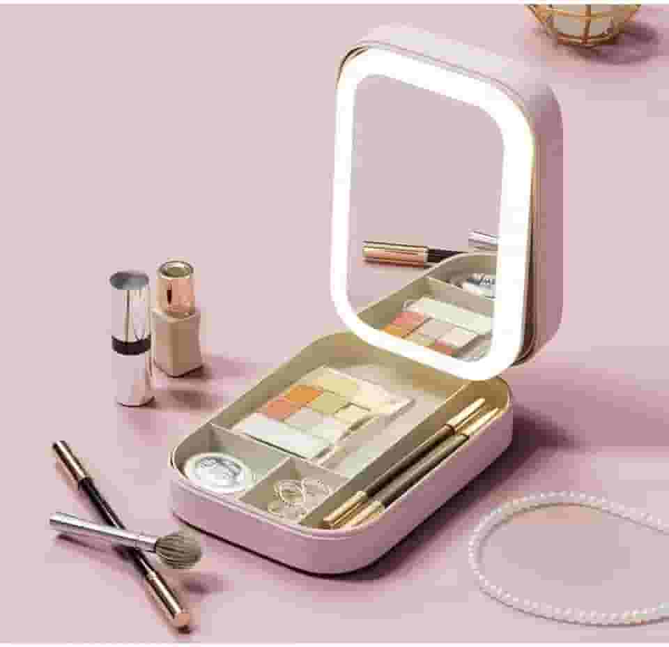 Porta Joia Led com Espelho Luxo Recarregável