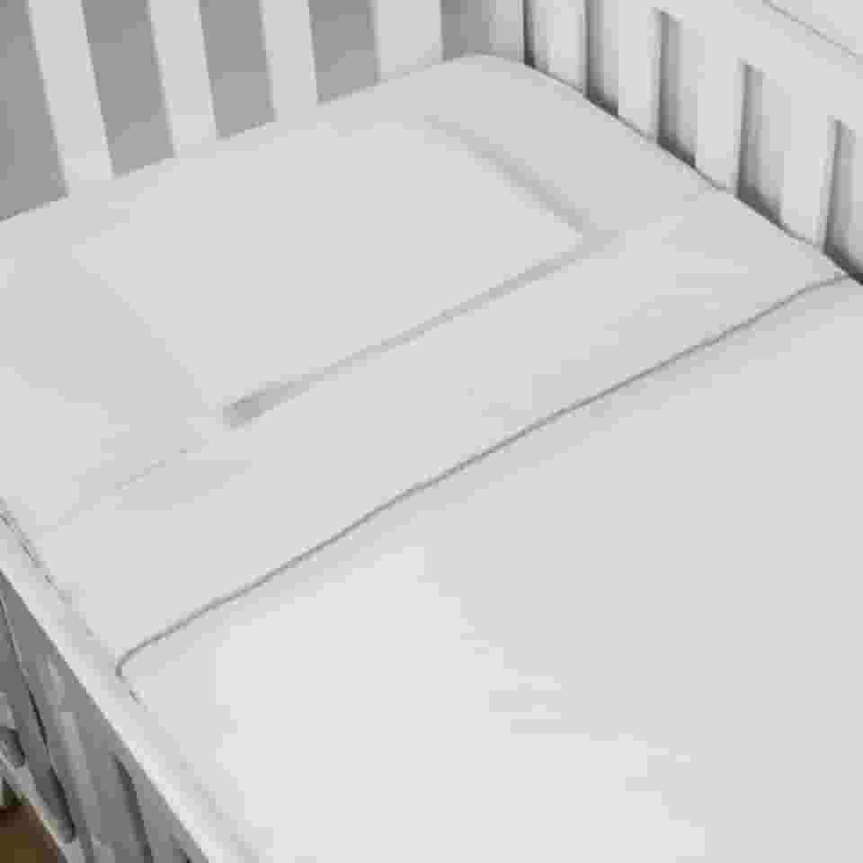 Jogo de Lençol 3 Peças Berço Americano em Malha Penteada 100% Algodão Macia e confortável Baby Deluxe