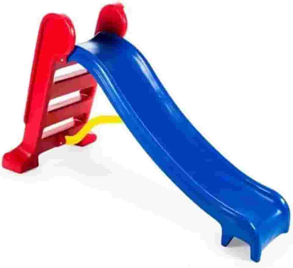 BEPLACE Escorregador Infantil de Plástico, Azul e Vermelho, para Crianças, Brinquedo para Jardim, Casa, Escola, Buffet, Creche e Parquinho