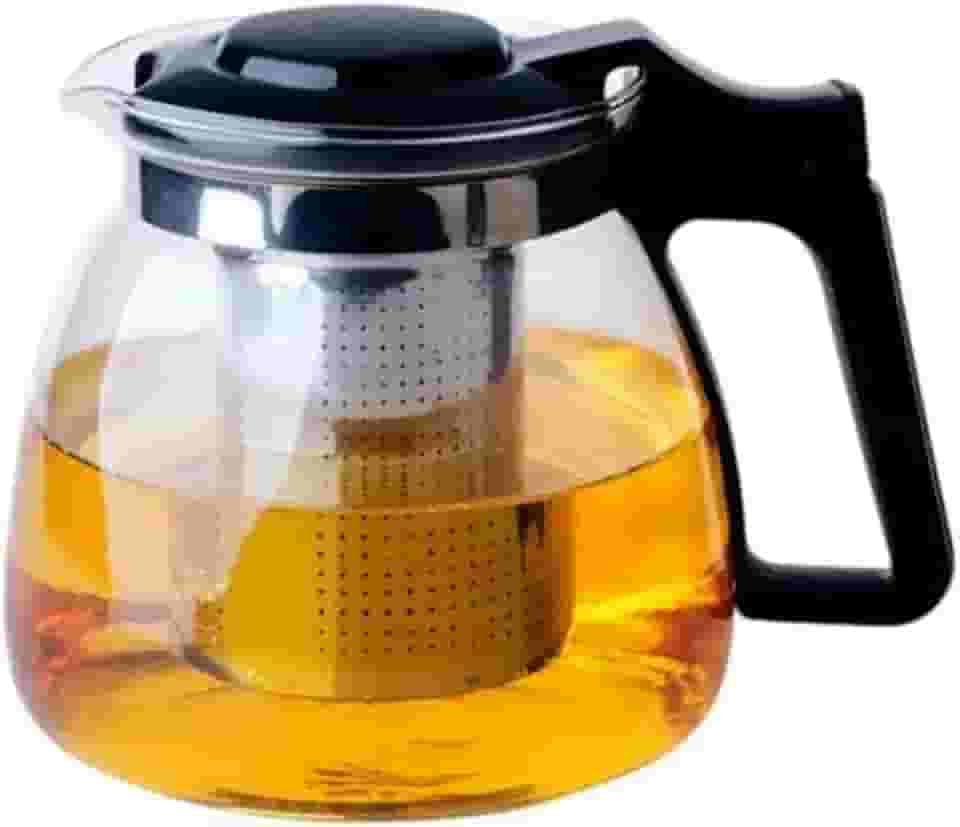 Bule de Chá em Vidro com Infusor, 700ml, Preto