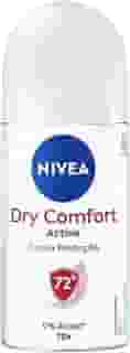 NIVEA Desodorante Antitranspirante Roll On Dry Comfort 50ml - Proteção prolongada de 72h, dupla proteção com ativos antitranspirantes, sensação de axilas secas e frescas