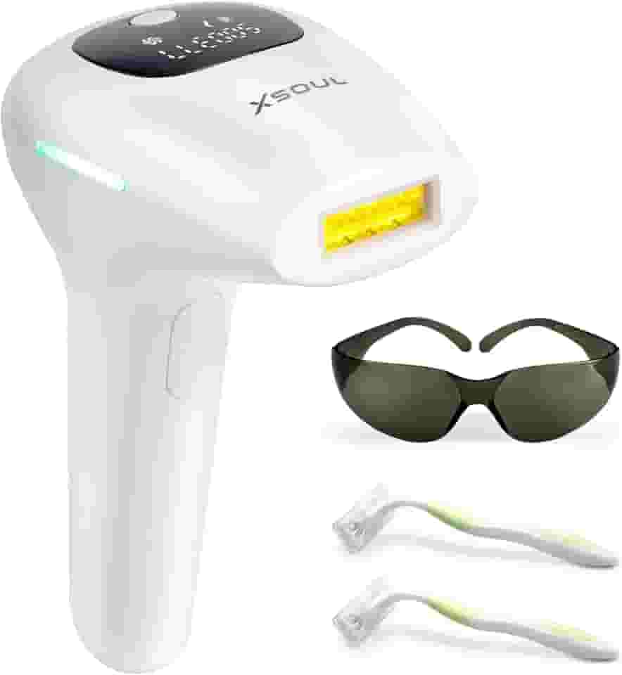 XSOUL at-Home Remoção de Pelos IPL para Mulheres e Homens Dispositivo de Remoção Permanente de Pelos 999.999 Flashes Removedor de Pelos Indolores nas Axilas Costas Pernas Braços Rosto