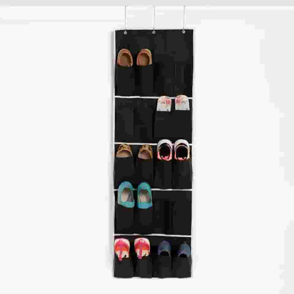 Sapateira de Pendurar Atras da Porta (Preto, 20 Divisórias)