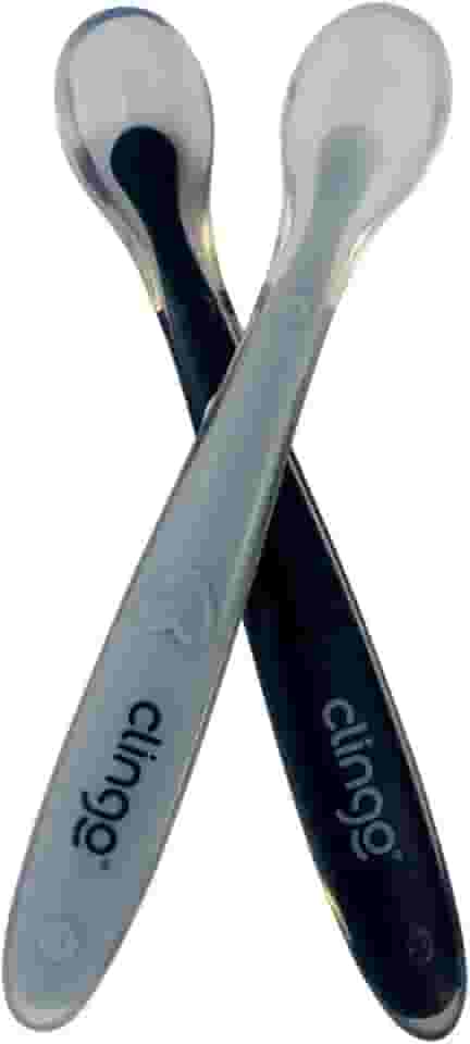 Clingo Colheres De Silicone Premium Marinho (2 Unidades)
